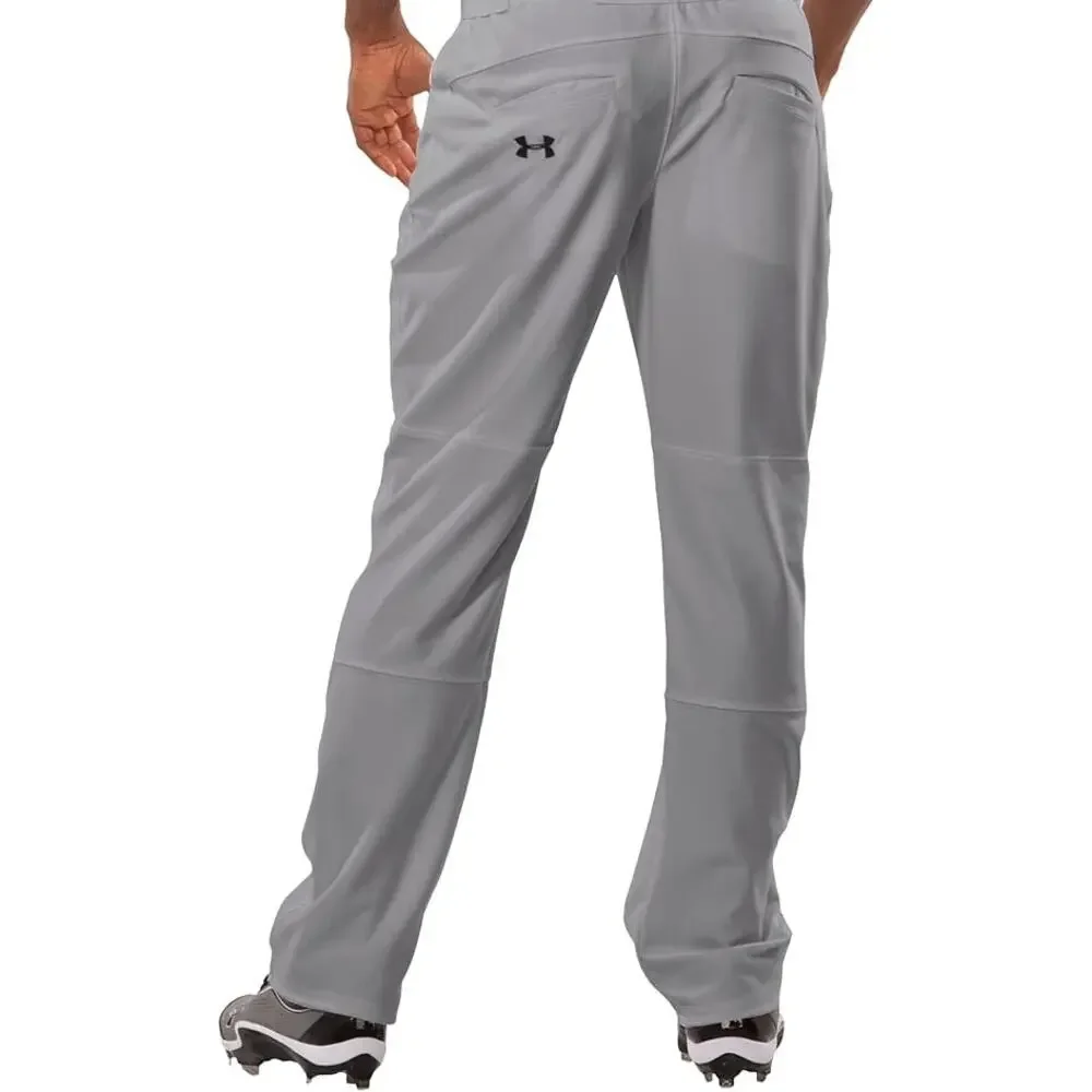 Under Armour HeatGear Baseball Pants Men XL Loose Relaxed Fit Gray Elastic Waist